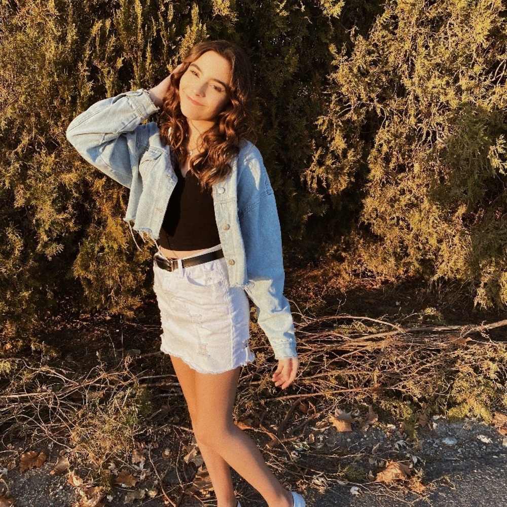 white skirt